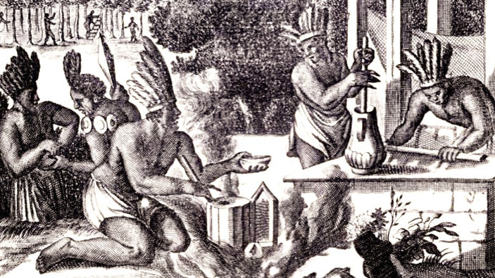 Aztec Making Cocoa