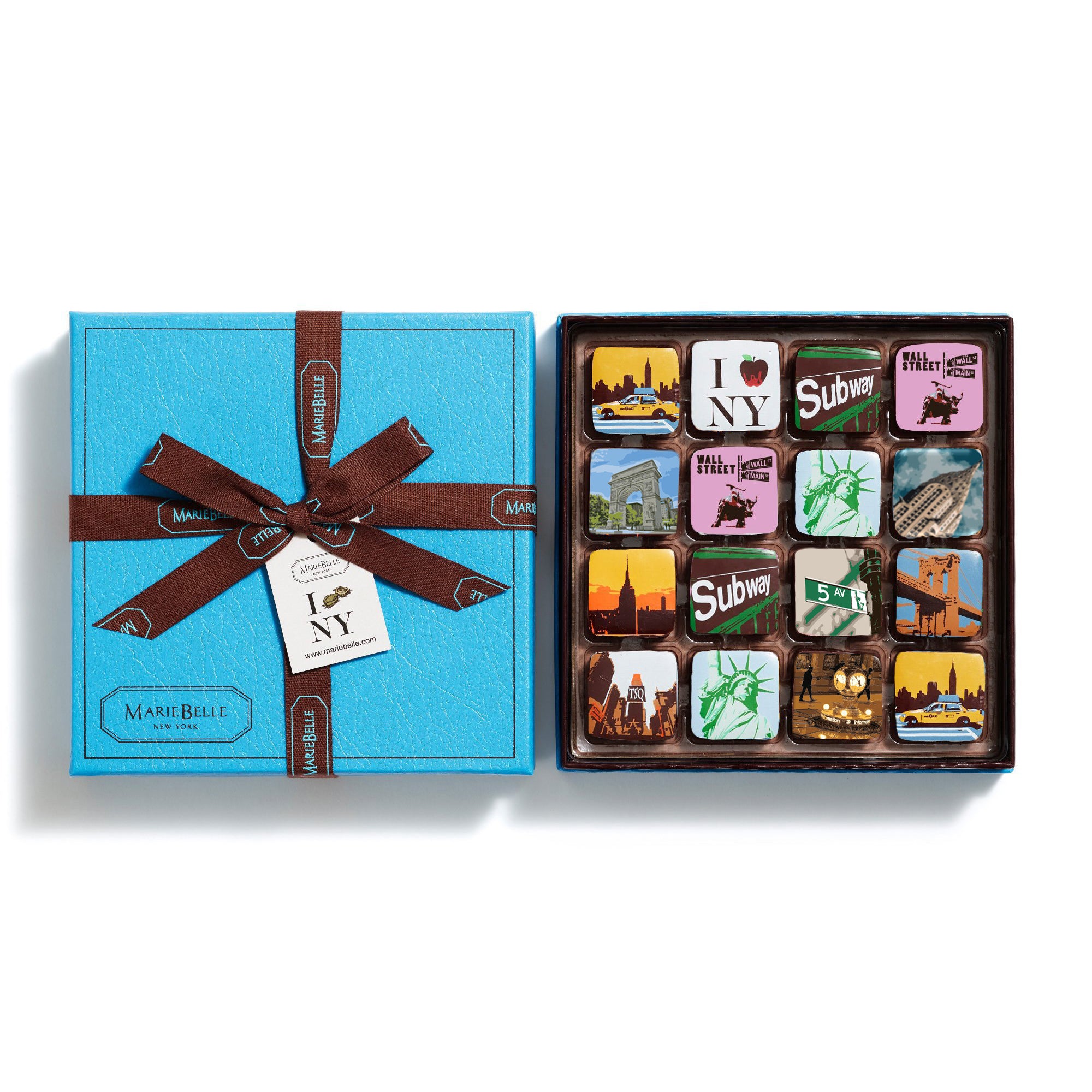 16pc New York Chocolate Ganache Blue Box