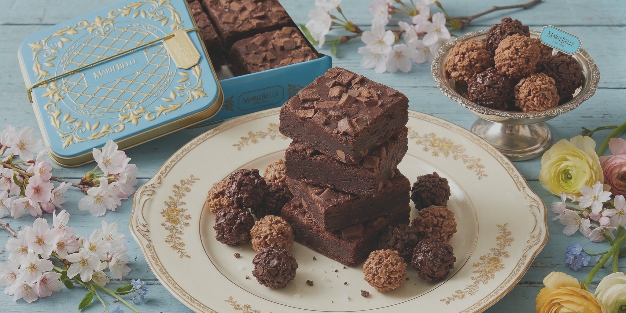 Collection of MarieBelle Chocolate Cravings like brownies and clusters