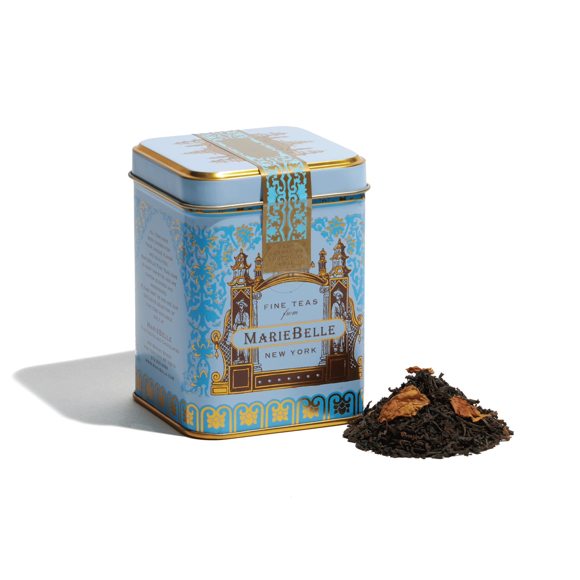 4oz Dark Chocolate Rose Tea Tin