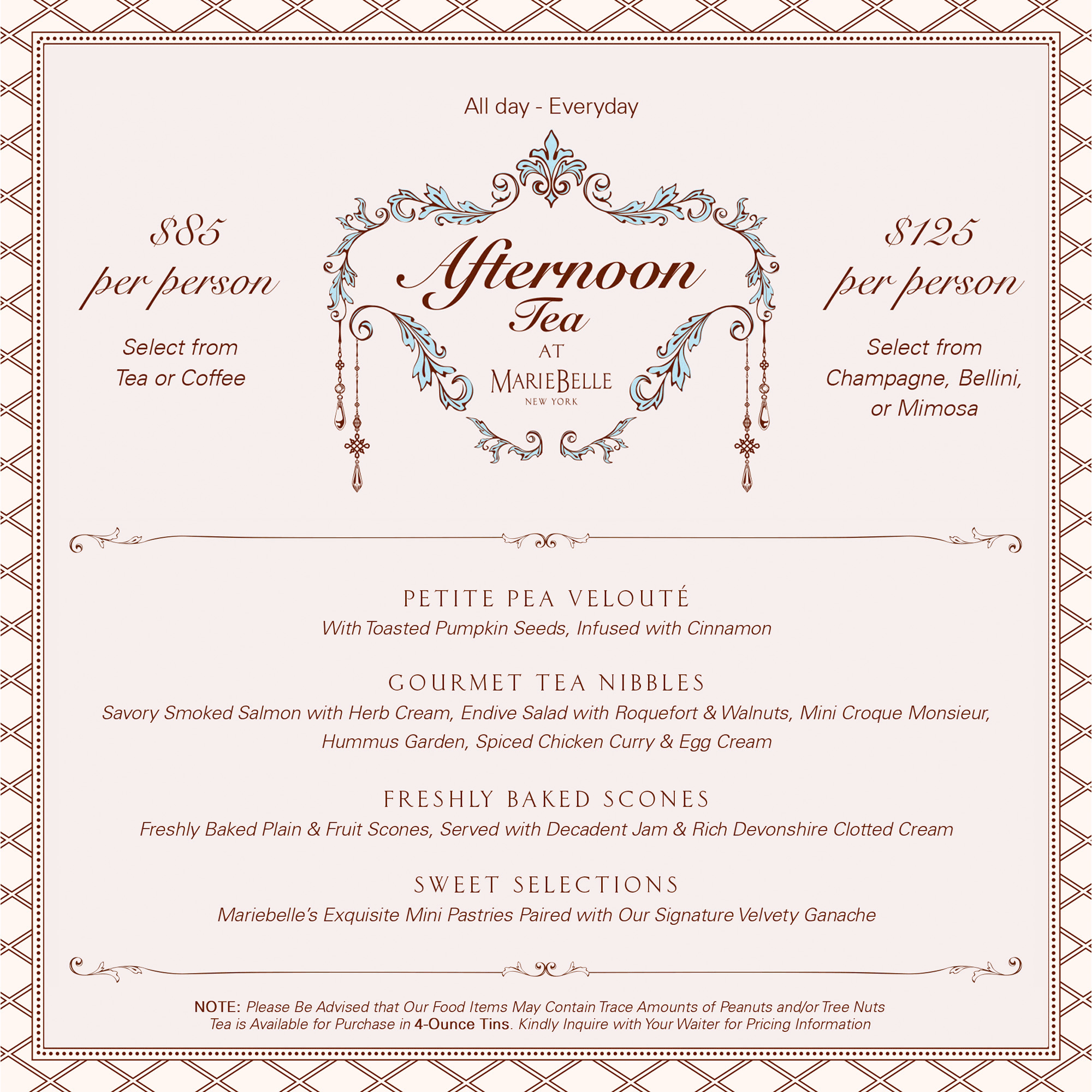 Afternoon Tea Menu