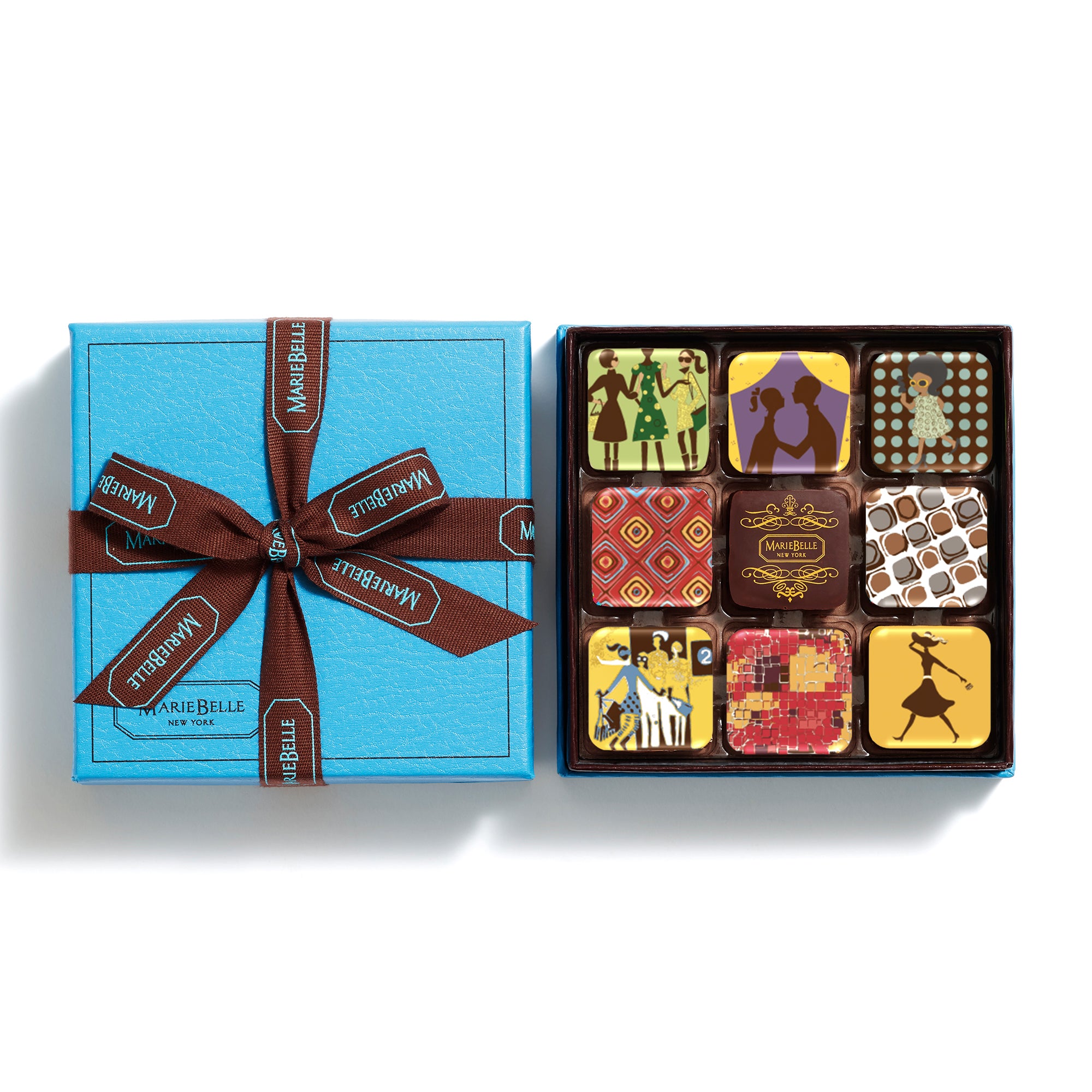 9pc Chocolate Ganache Blue Box